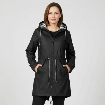 Women’s Raincoat – Long Waterproof Jacket with Hood – Lightweight & Breathable – Perfect for Spring & Autumn