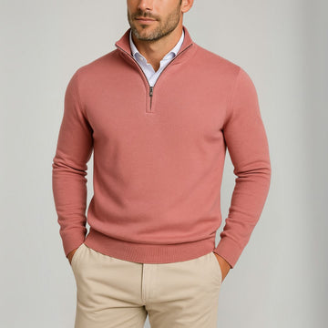 Men’s Knitted Top – Half-Zip – Regular Fit – Smart Casual – Autumn/Winter