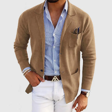 Men’s Casual Blazer - Lightweight Knit Jacket - Smart Slim Fit - Everyday & Business Wear