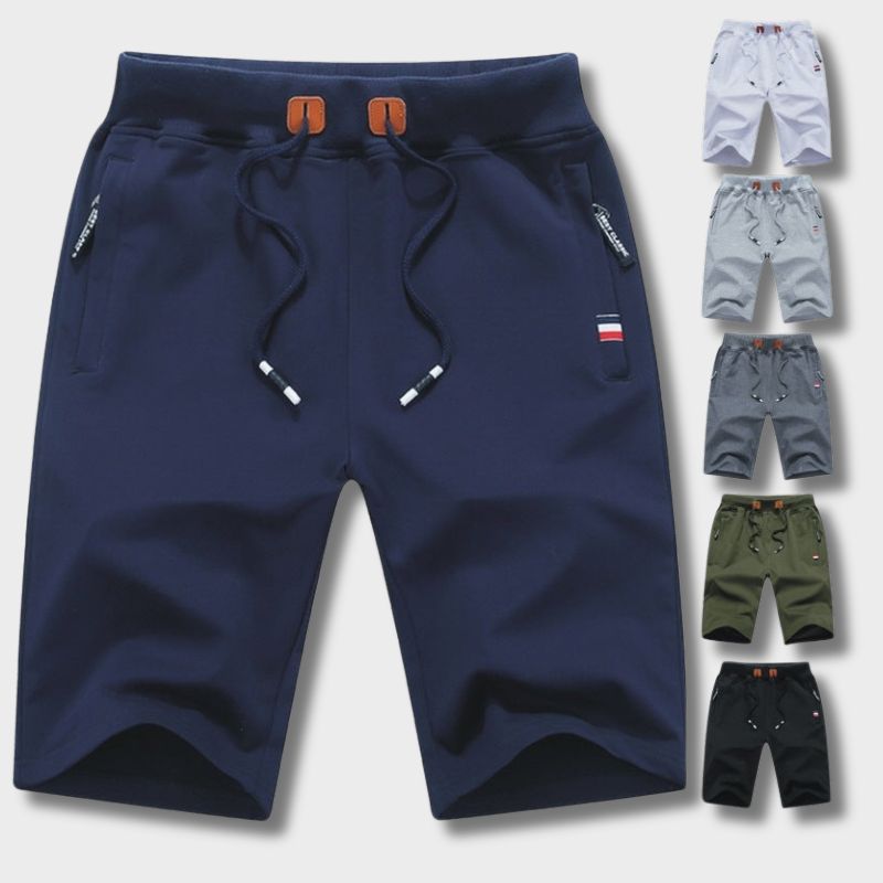 Men’s Casual Shorts – Drawstring Waist – Soft Cotton Blend – Knee Length – Summer Essential