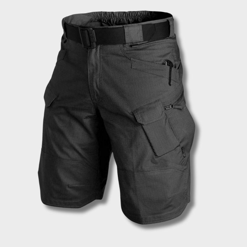 Men’s Cargo Shorts – Multi-Pocket Design – Elastic Waistband – Durable Fabric – Outdoor Utility Look
