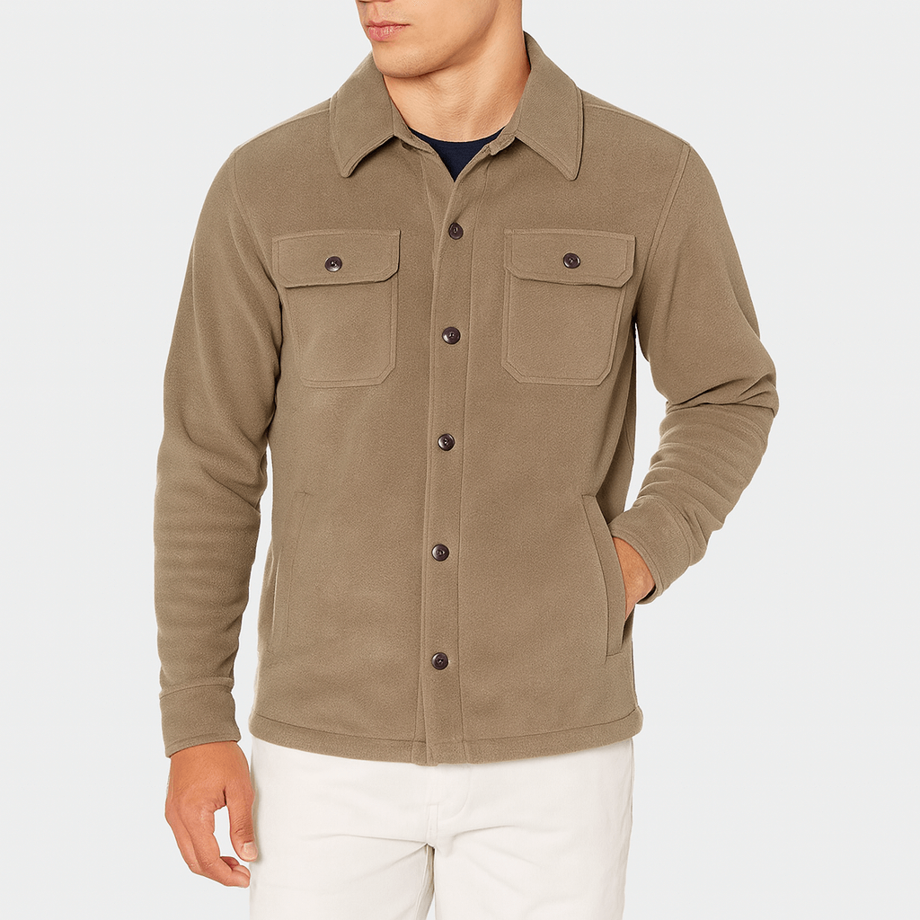 Men’s Casual Jacket – Button-Up – Lightweight Shirt Jacket – Everyday Wear