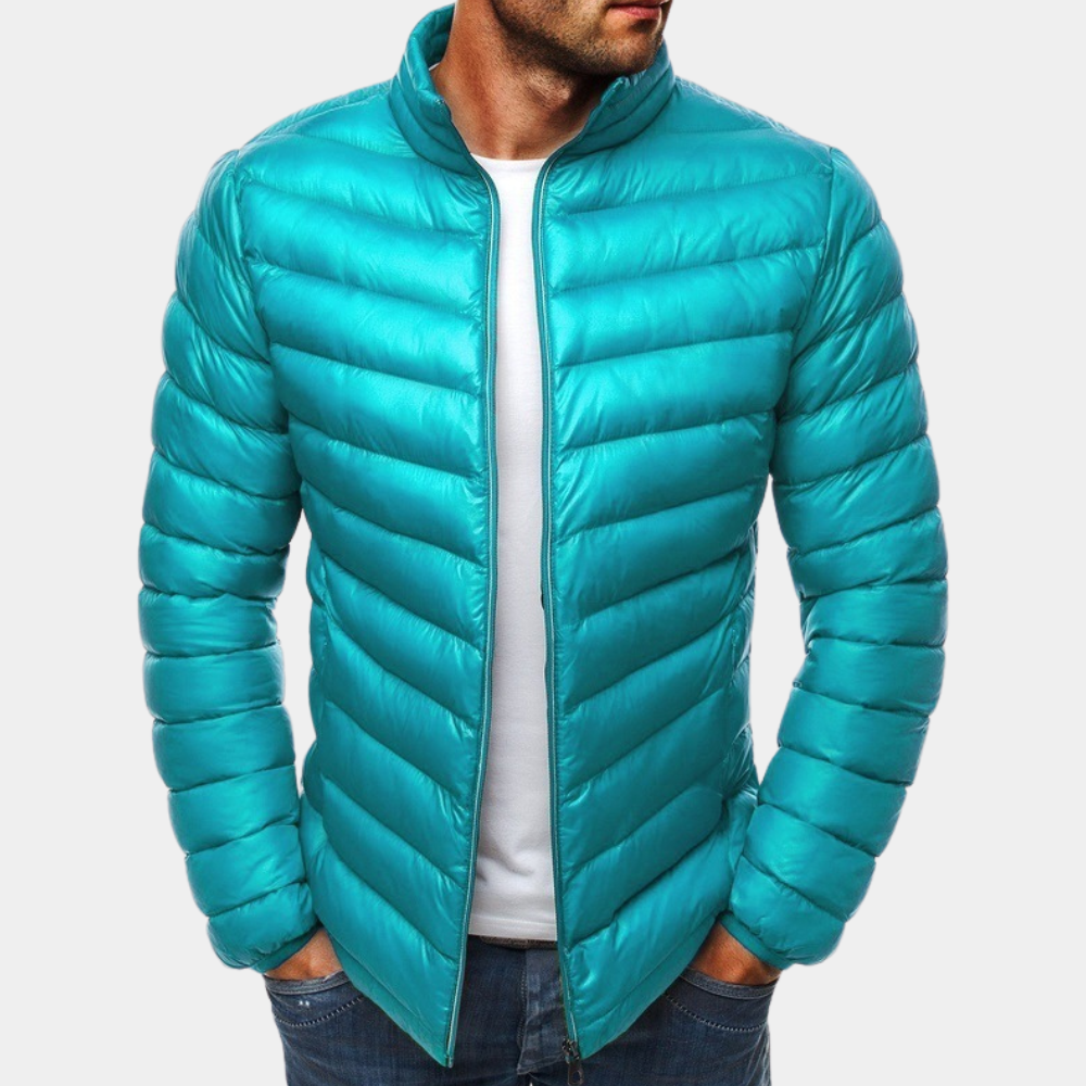Men’s Lightweight Puffer Jacket – Slim Fit – Insulated & Windproof – Casual Winter Outerwear