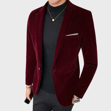 Men’s Velvet Blazer – Slim Fit – Formal & Casual Suit Jacket – Elegant Evening Wear