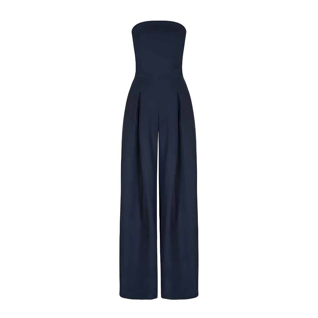 Women’s Strapless Jumpsuit – Wide-Leg – Elegant Fit – Minimalist Statement – Evening Look