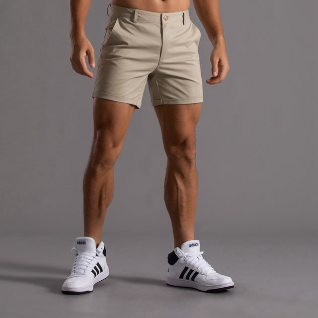 Men’s Performance Shorts – Slim Fit – Stretch Fabric – Zip Closure – Everyday Athletic Look