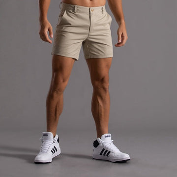 Men’s Performance Shorts – Slim Fit – Stretch Fabric – Zip Closure – Everyday Athletic Look