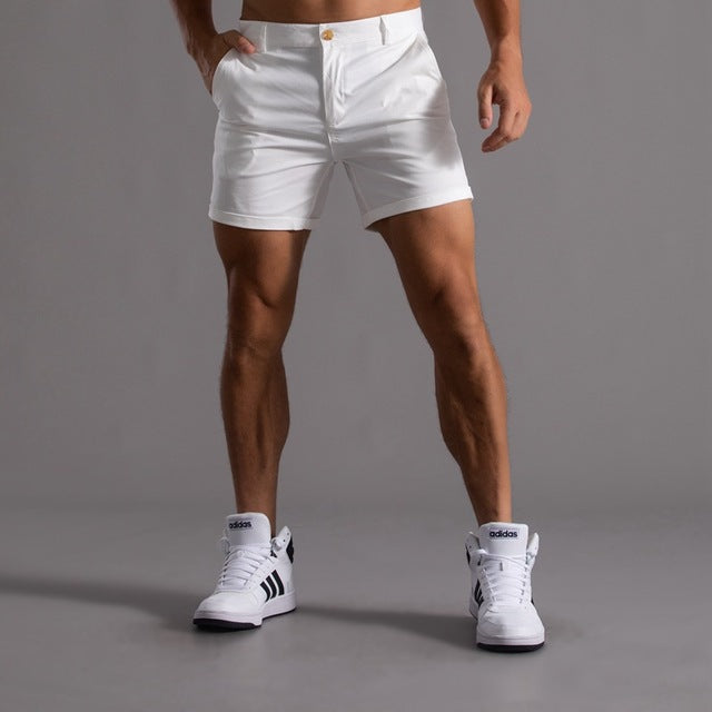 Men’s Performance Shorts – Slim Fit – Stretch Fabric – Zip Closure – Everyday Athletic Look