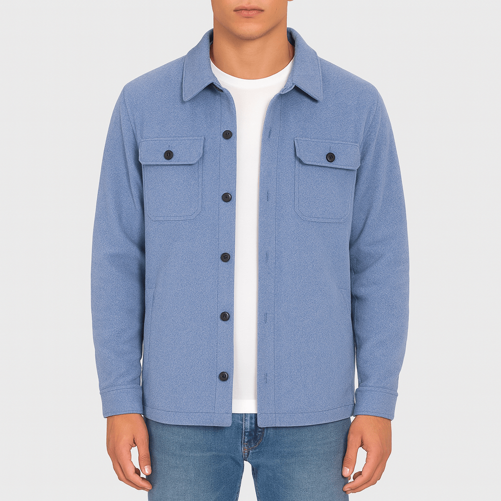 Men’s Casual Jacket – Button-Up – Lightweight Shirt Jacket – Everyday Wear