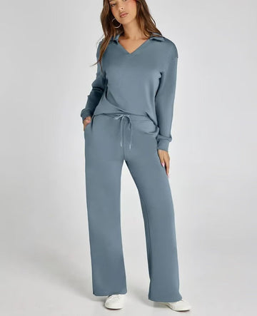 Women’s Lounge Set – Relaxed Fit – Soft Fabric – Drawstring Waist – Two-Piece Set