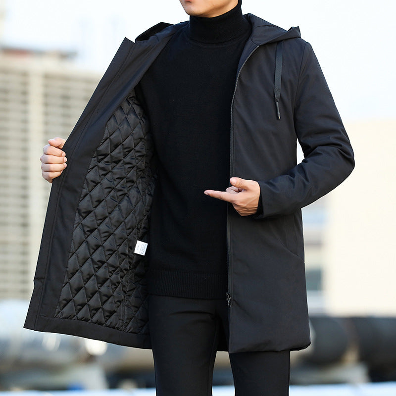 Men’s Winter Coat – Long Jacket – Insulated & Lined – Hooded – Wind & Weather Resistant
