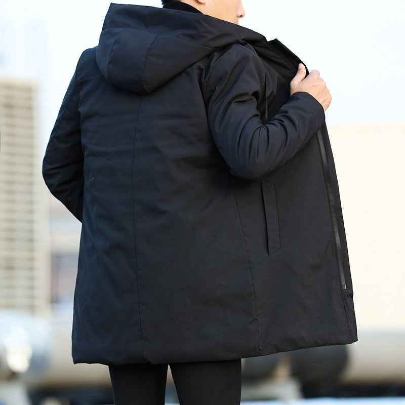 Men’s Winter Coat – Long Jacket – Insulated & Lined – Hooded – Wind & Weather Resistant