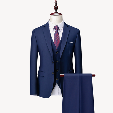 Men’s Three-Piece Suit – Classic Fit – Notch Lapel – Formal – Elegant Look