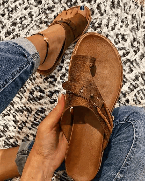 Women’s Sandals – Toe Loop – Slip-On Style – Soft Insole – Casual Summer Comfort