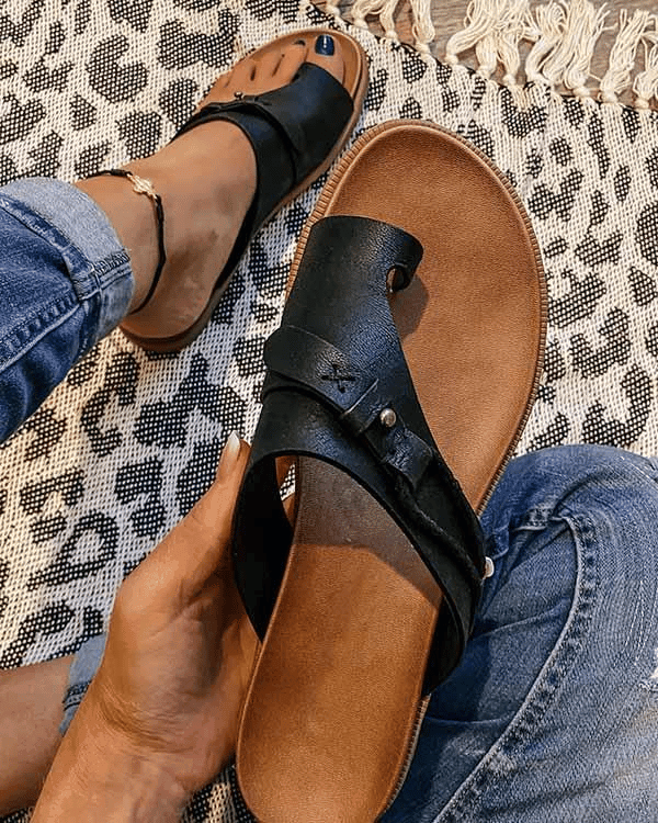 Women’s Sandals – Toe Loop – Slip-On Style – Soft Insole – Casual Summer Comfort